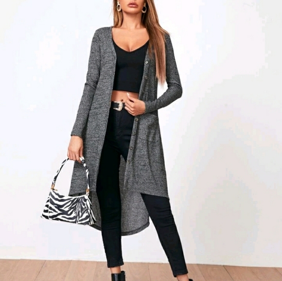 SHEIN Sweaters - NWOT SHEIN High Low Cardigan